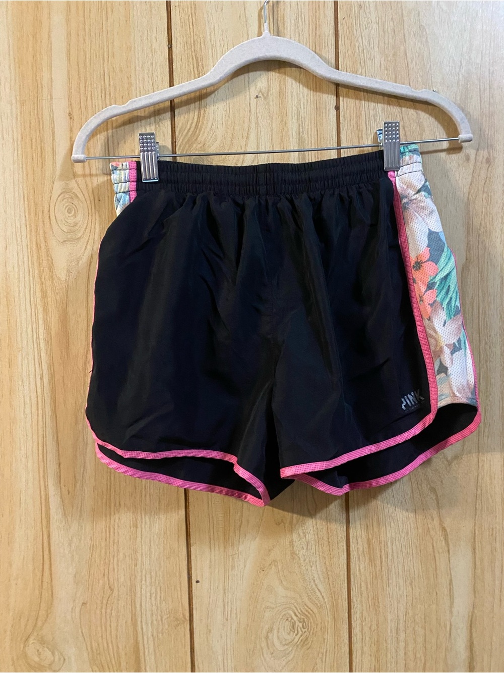Victoria Secret Athletic Shorts Size Small Black and Pink PINK